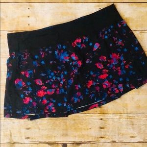 lululemon athletica Black Skirt with Pink and Blue Accents